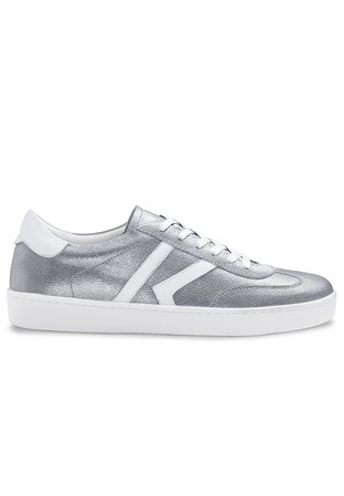 Werner Kern Lacey Ladies Dance Sneakers-Pearl Silver Nappa/White Nappa