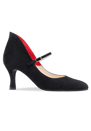 Werner Kern Morgana Ladies Ballroom Shoes-Black/Red Suede