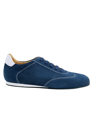 Werner Kern Positano Mens Dance Sneakers-Denim Suede/White Nappa