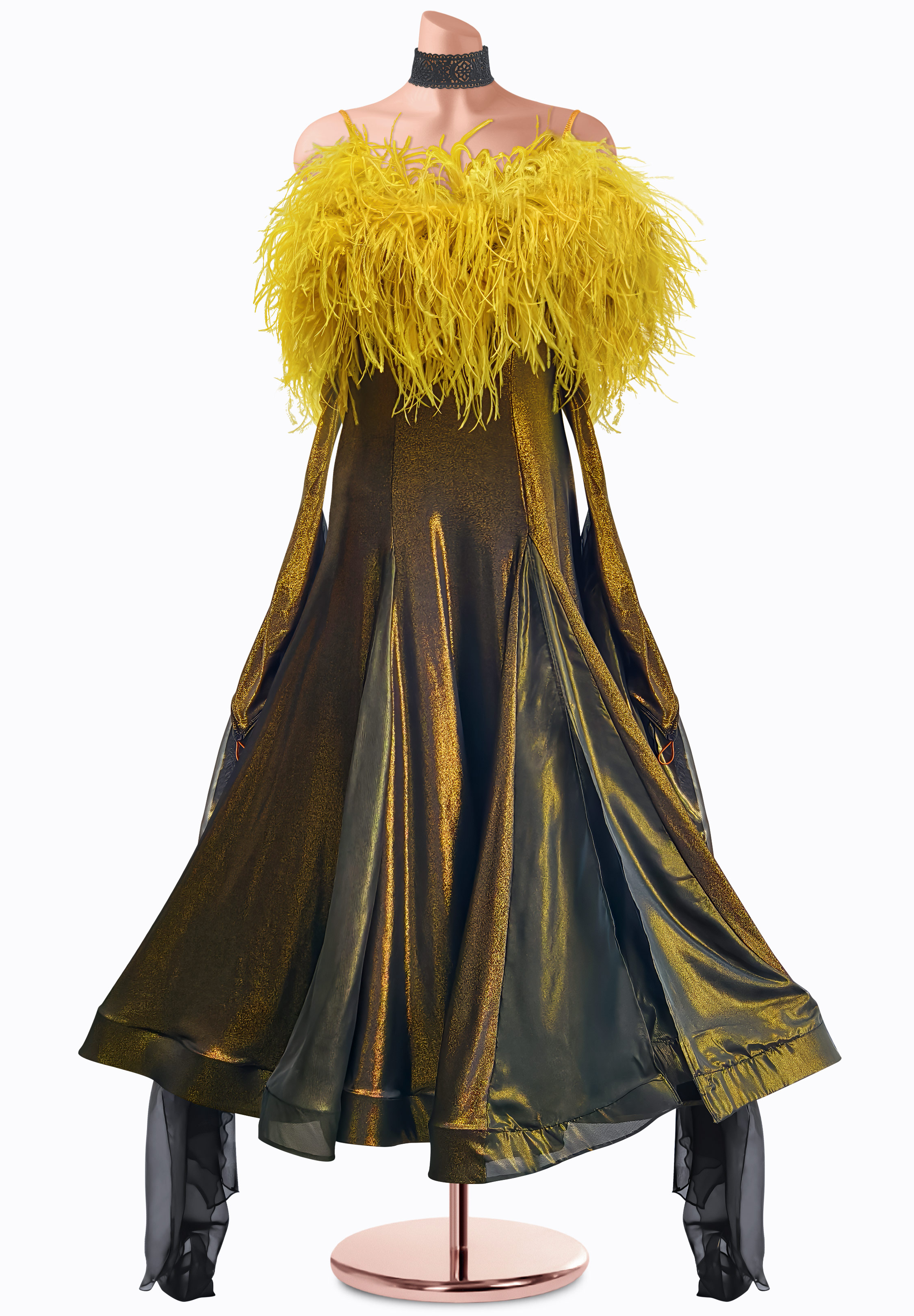 Gilded Olive Ballroom Gown AM-B3482