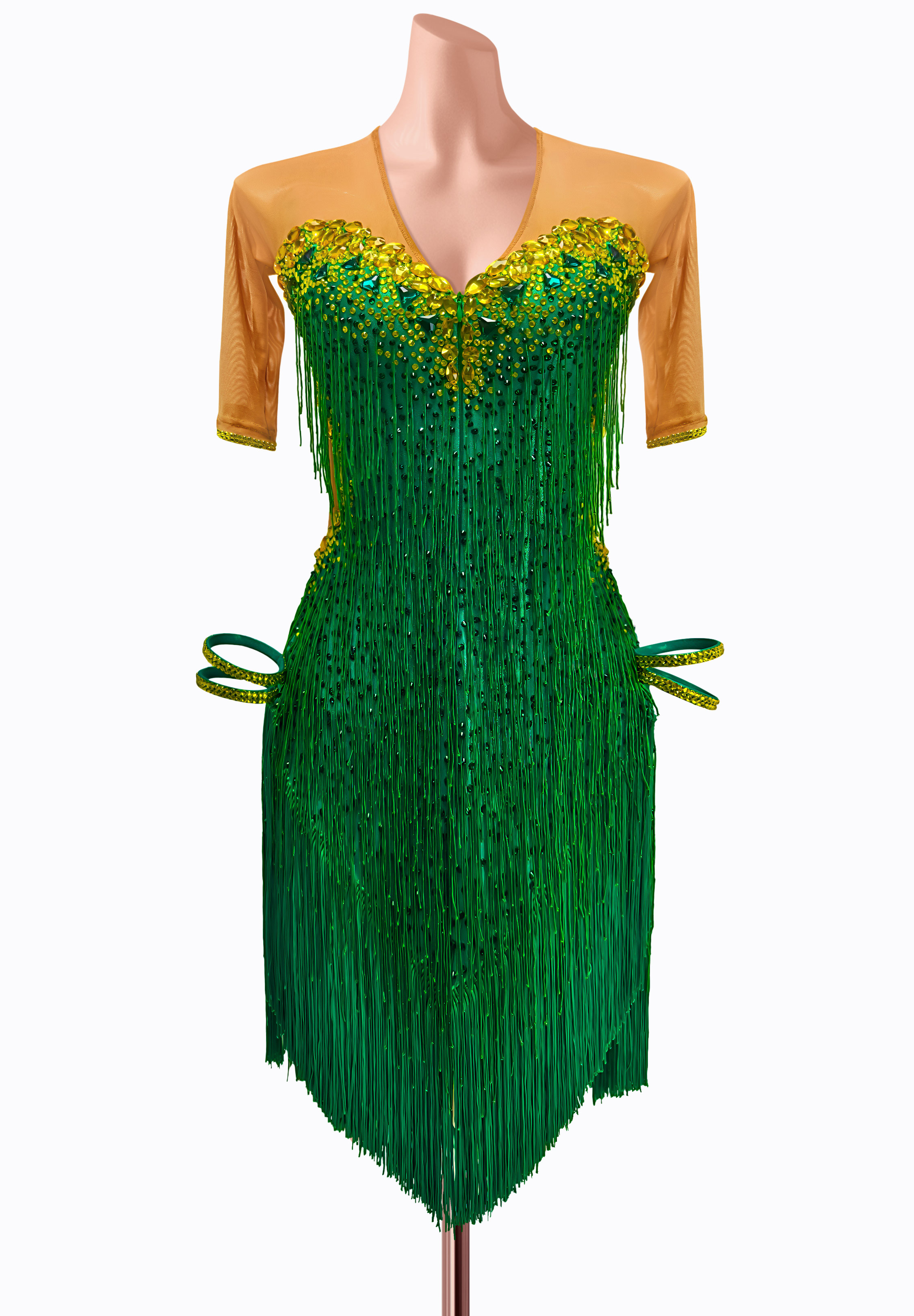 Vibrant Verde Latin Dress AM-L3825