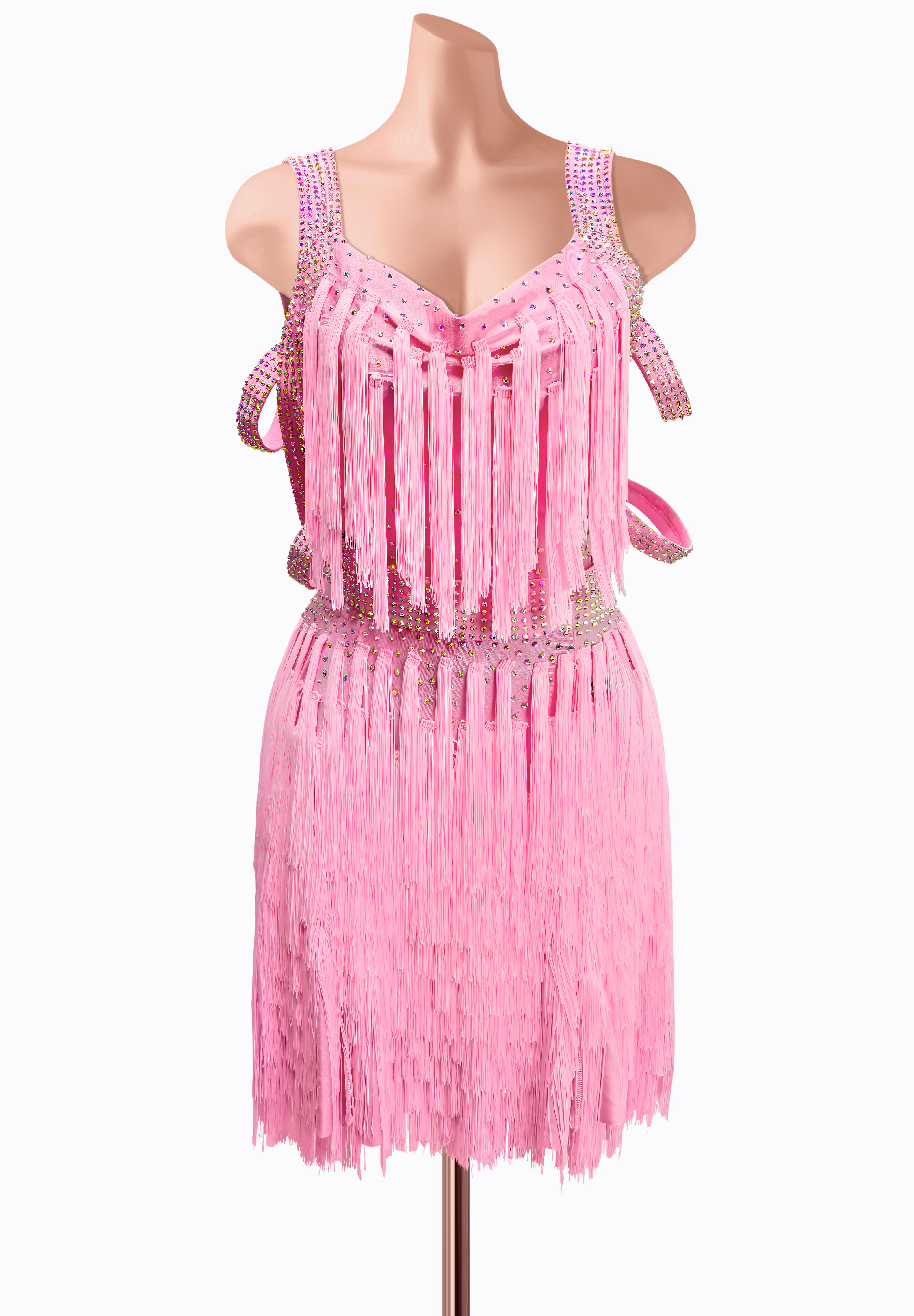 Soft Sparkle Latin Dress AM-L3843