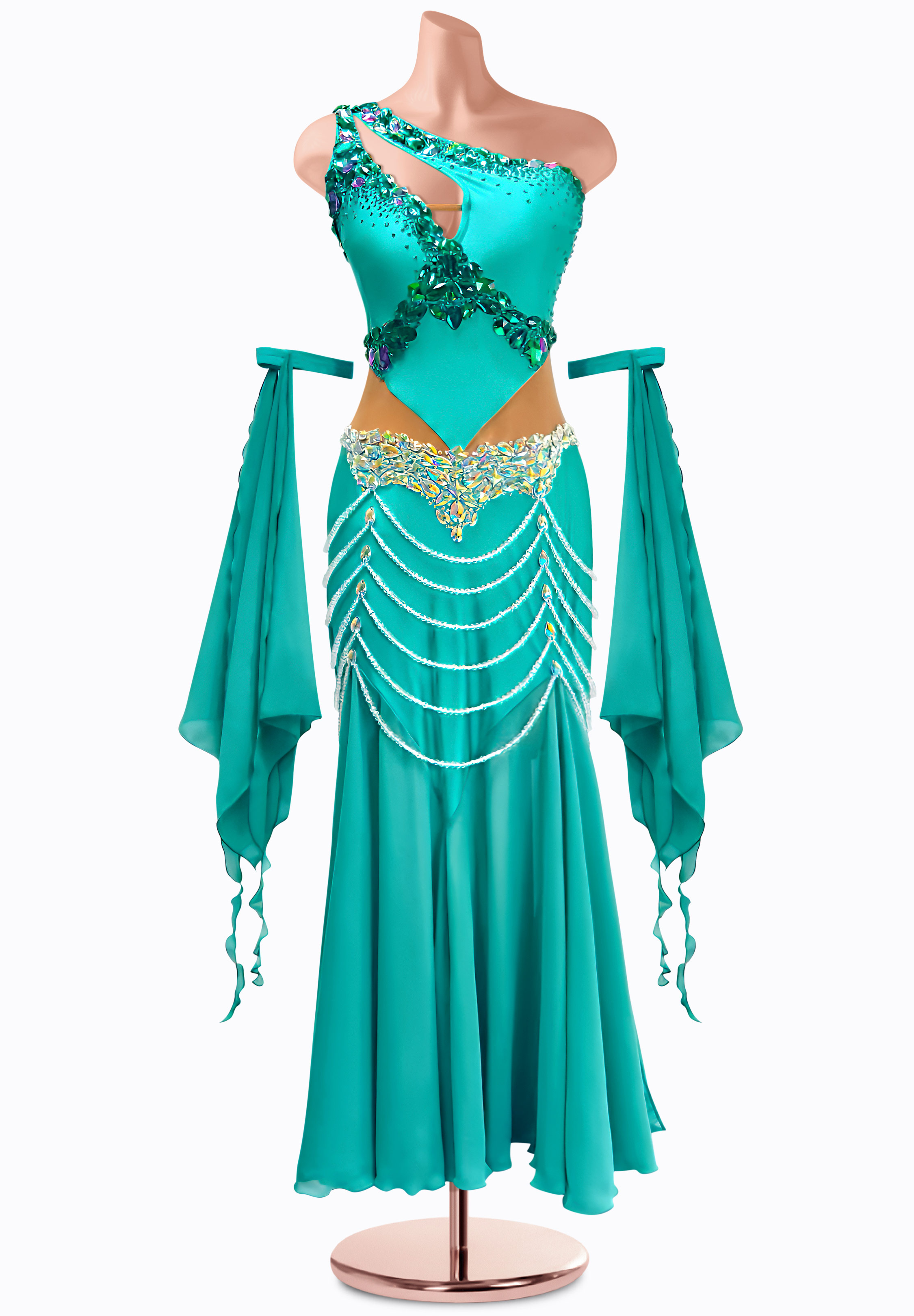 Flowing Lagoon Smooth Dress AM-S3481