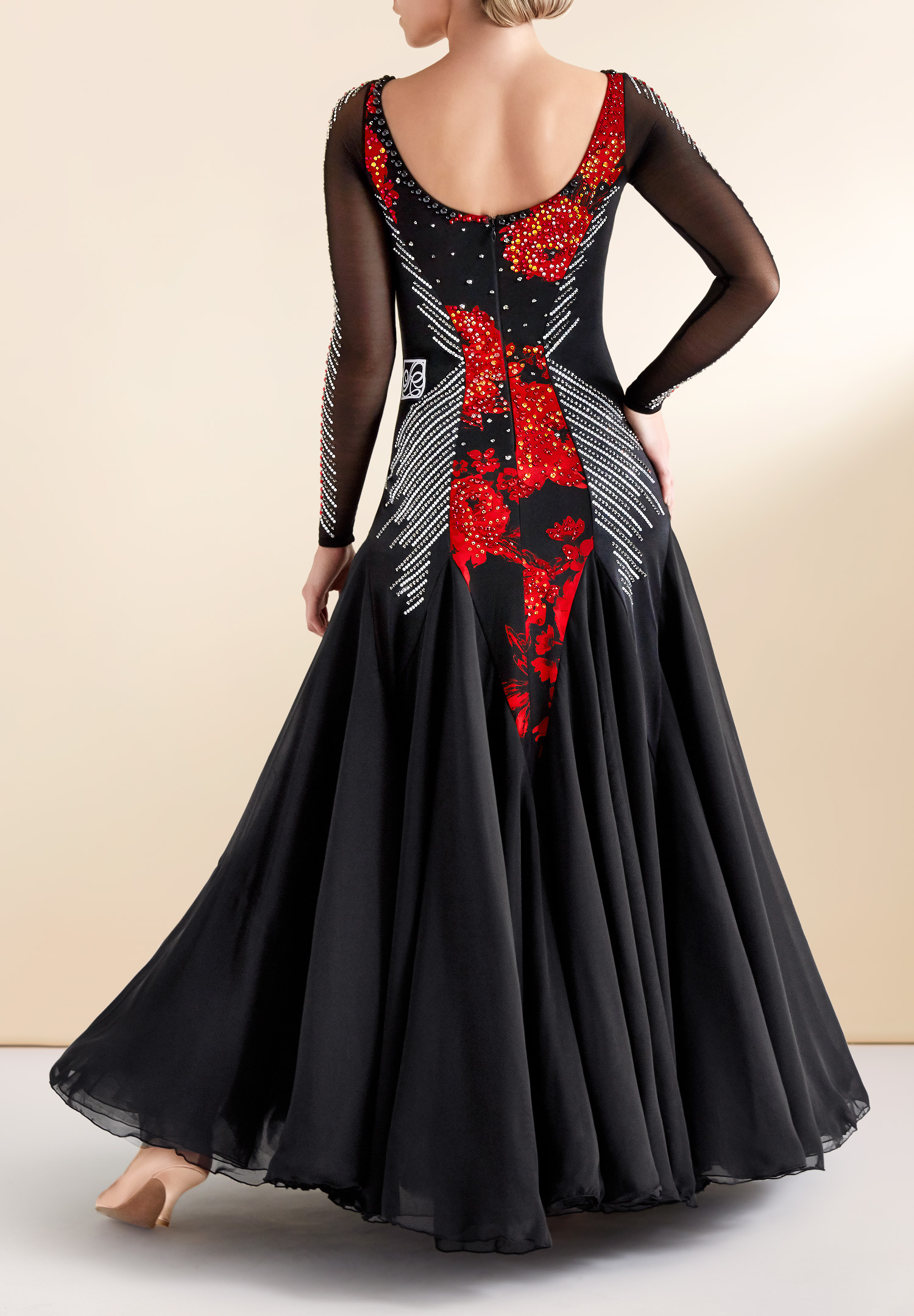 Abstract Floral Ballroom Costume BBP008 Competition Dress