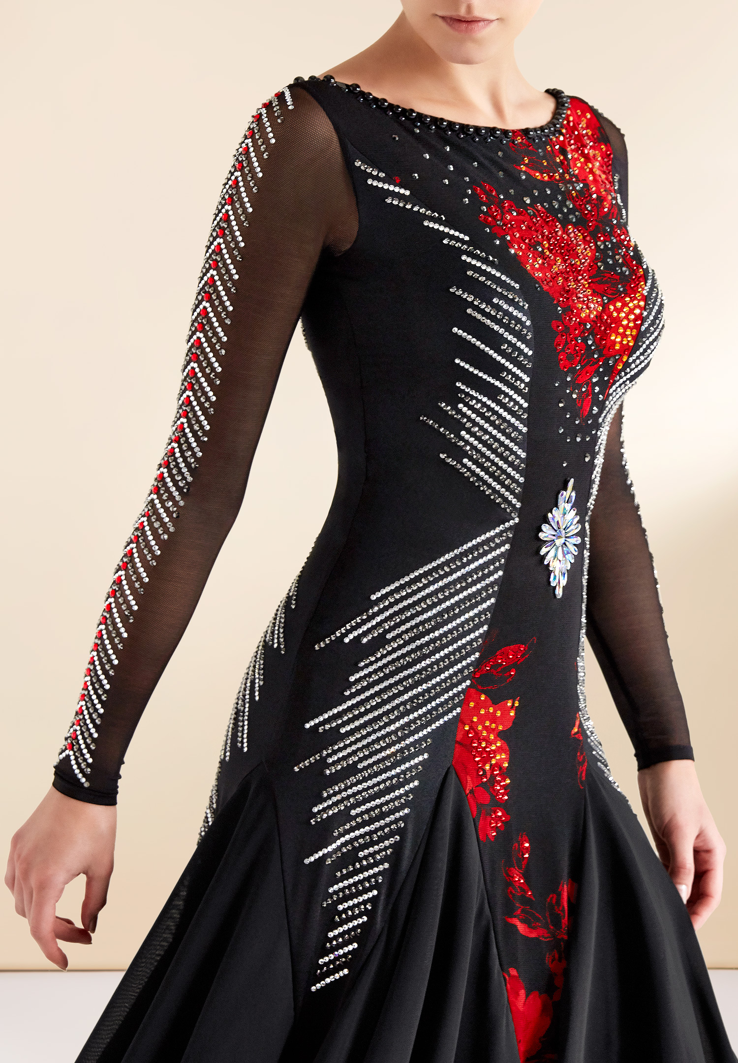 Abstract Floral Ballroom Costume PC-BBP-008 | International Ballroom