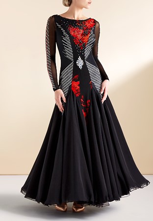 Abstract Floral Ballroom Costume BBP-008