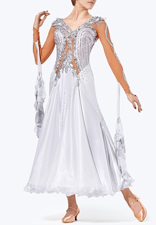 Metallic Leaf Ballroom Gown AF-B2303