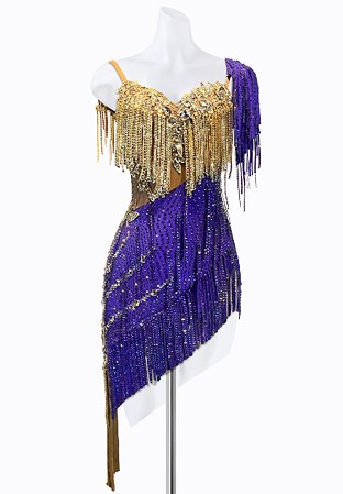 Amethyst Fringe Latin Dress PR-L225078