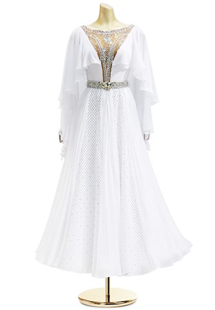 Angelic Crystal Belt Smooth Dance Dress PCWB18004