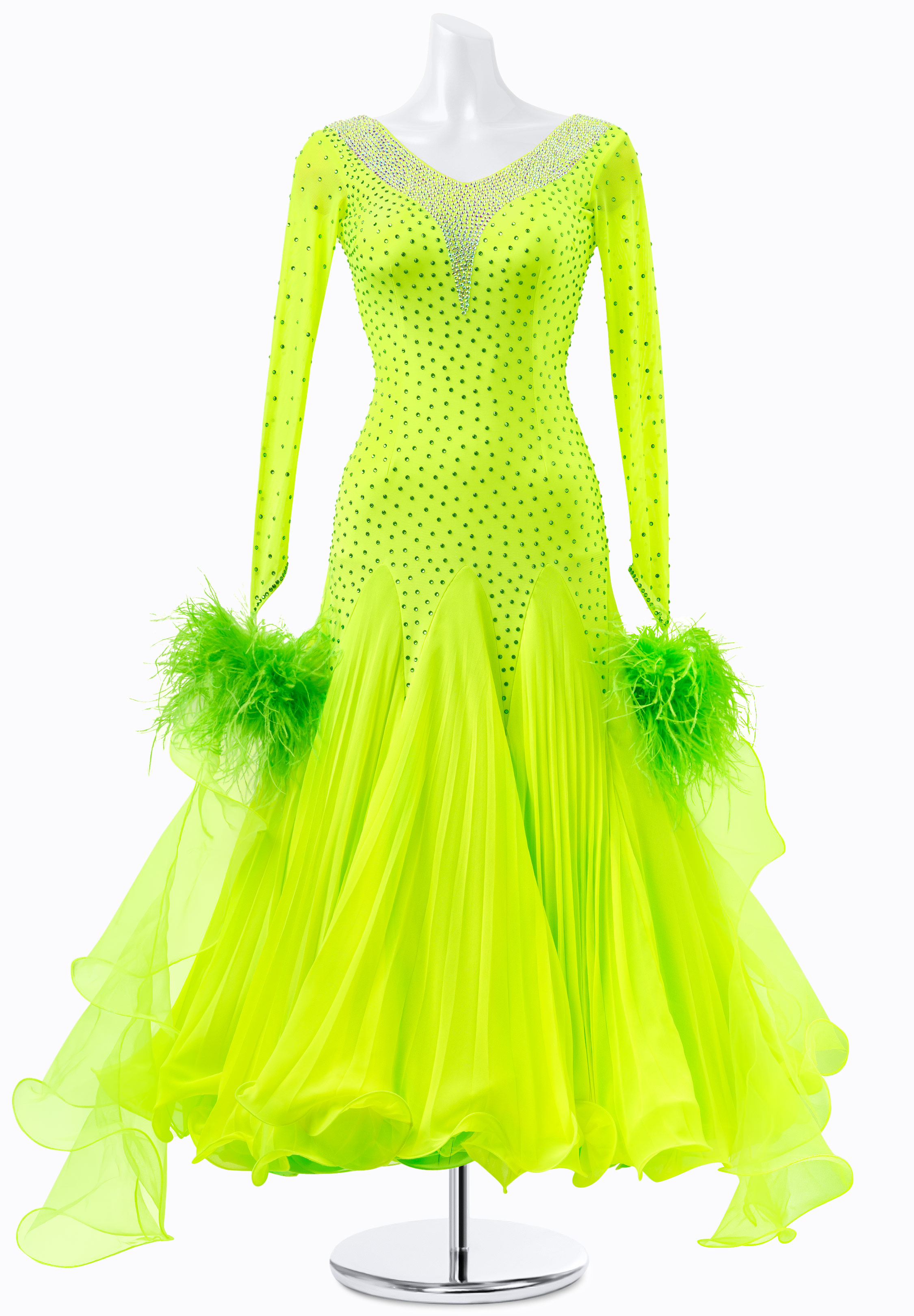 Astral Pleated Godets Modern Ball Dance Dress MQ-B159