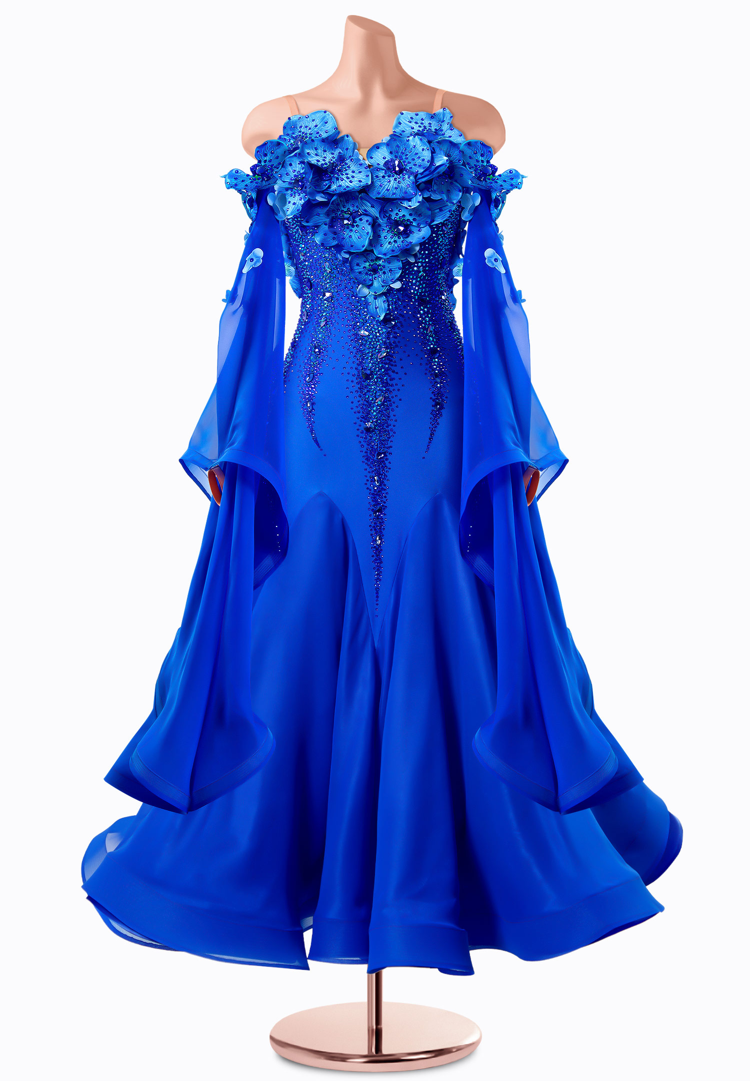 Azure Bloom Ballroom Gown TID-BM1229