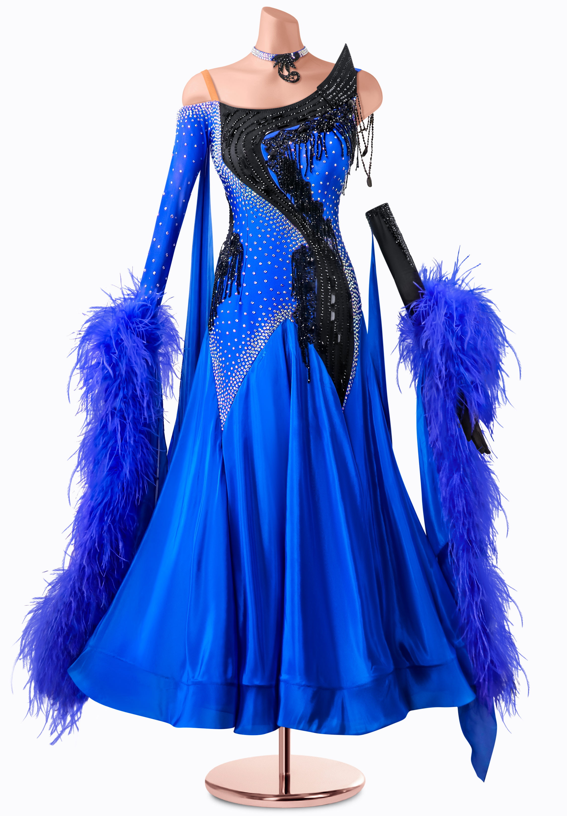 Azure Shadow Ballroom Gown MQ-B448