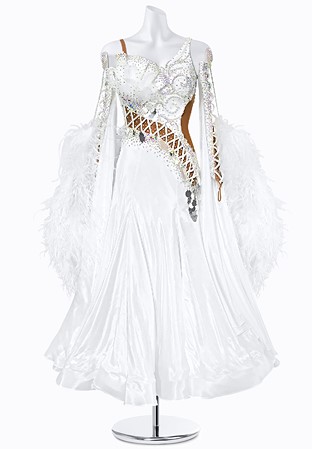 Ivory Lattice Ballroom Gown BS-B250010