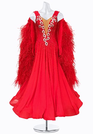 Crimson Teardrop Ballroom Gown BS-B250035