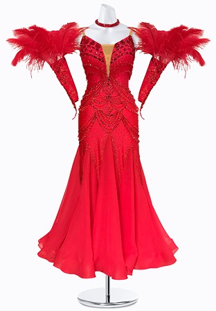 Crimson Swag Ballroom Gown BS-B250043