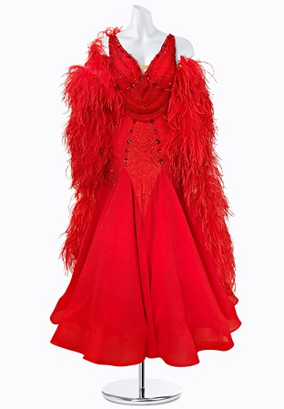 Crimson Drape Ballroom Gown BS-B250049