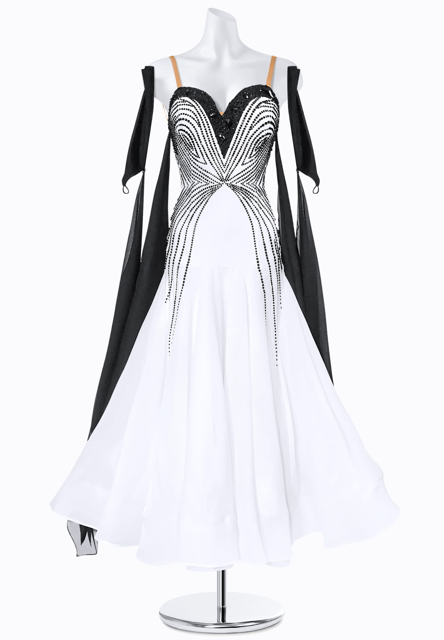Ivory Shadow Ballroom Gown BS-B250128