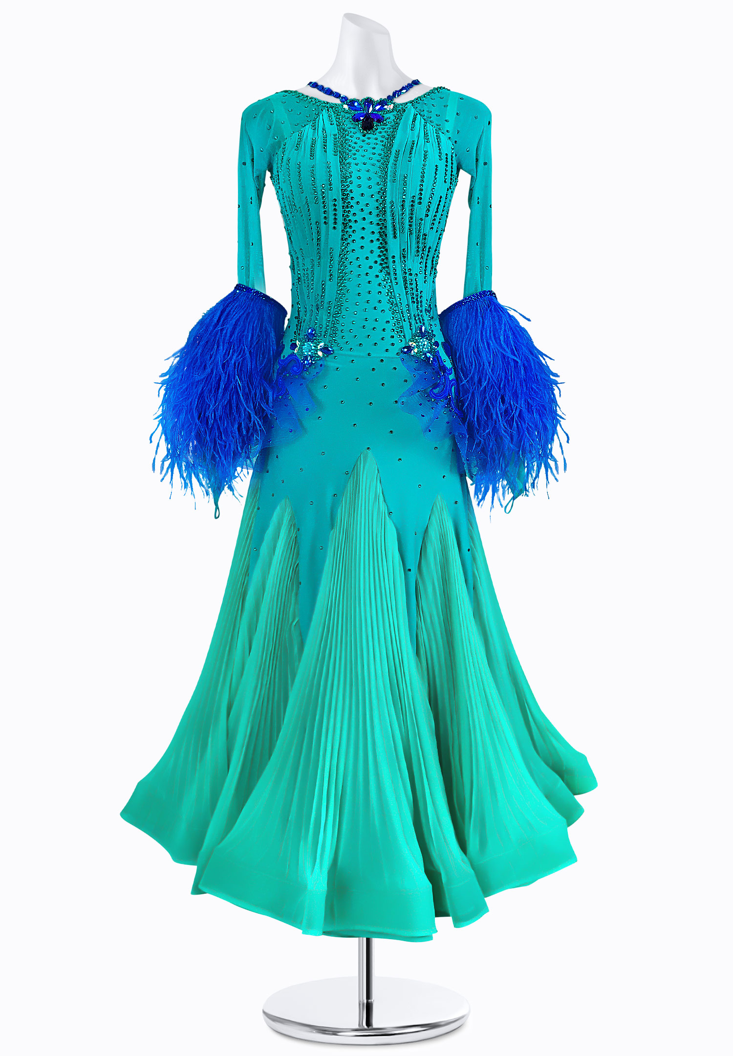 Aqua Flight Ballroom Gown BS-B250169