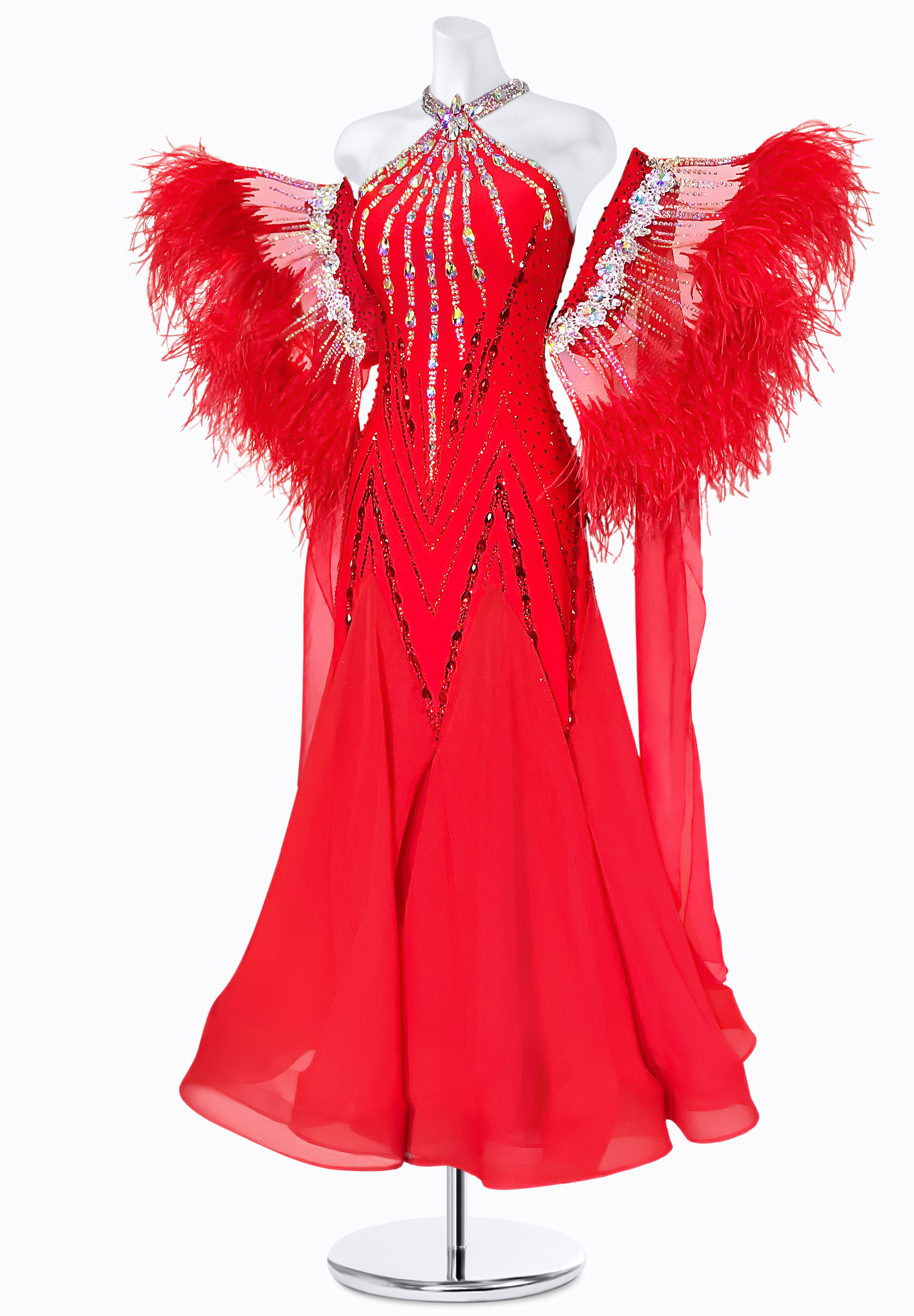 Crimson Flame Ballroom Gown BS-B250173