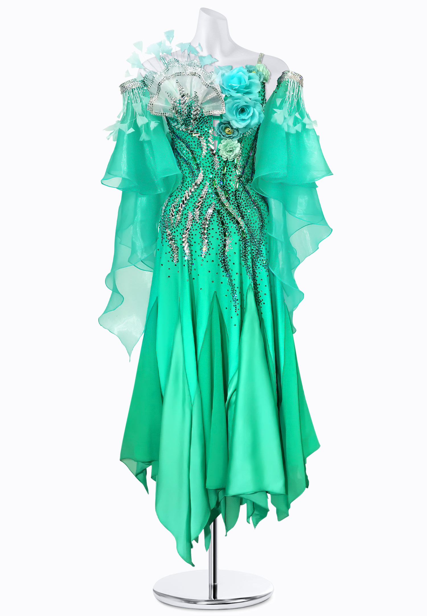 Ruffle Lagoon Smooth Gown BS-S250002