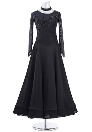 Basic Crystallized Ballroom Evening Dress MQ-B182