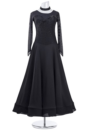 Basic Crystallized Ballroom Evening Dress MQB182