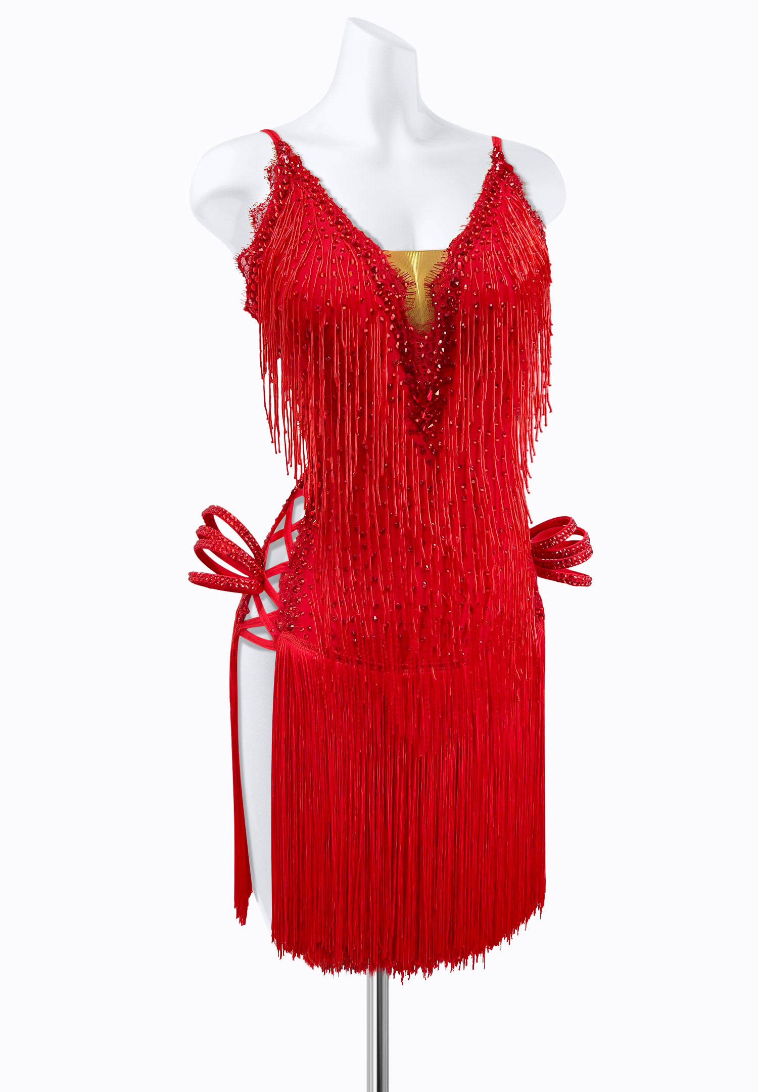 Beaded Blaze Latin Dress AM-L3690