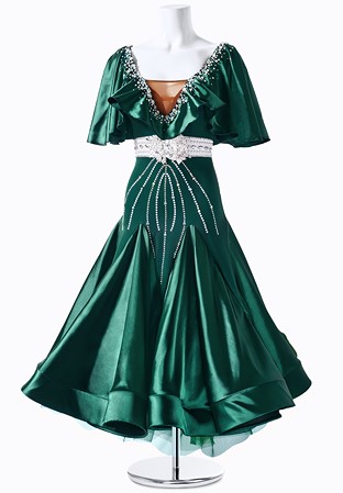 Bejeweled V Neck Smooth Style Dress MFB0069