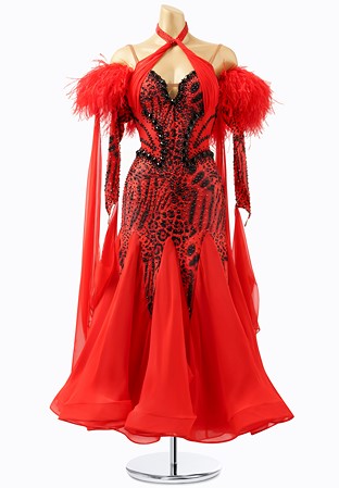 Blazing Feather Ballroom Gown