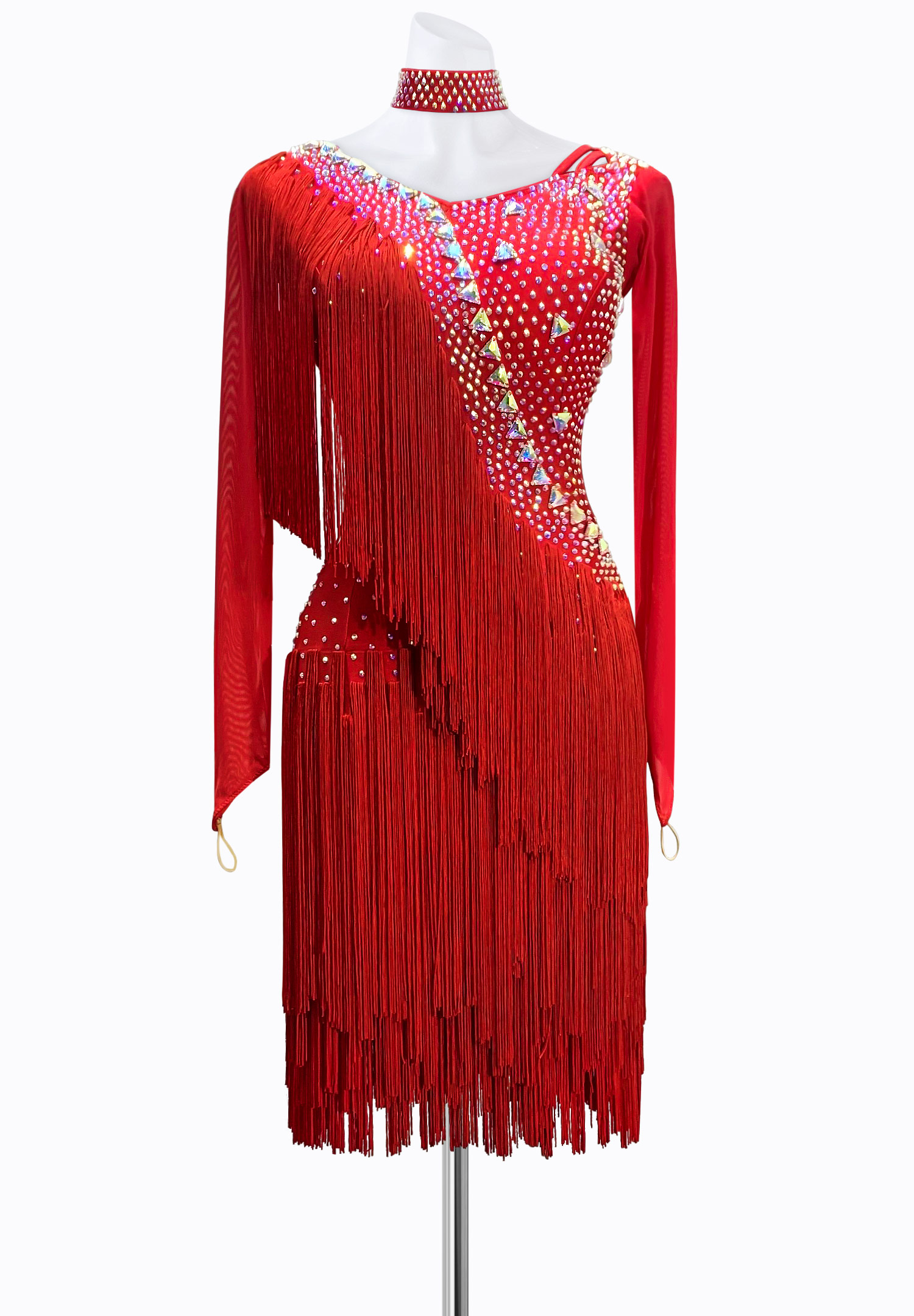 Blazing Fringe Latin Dress JT-L2081