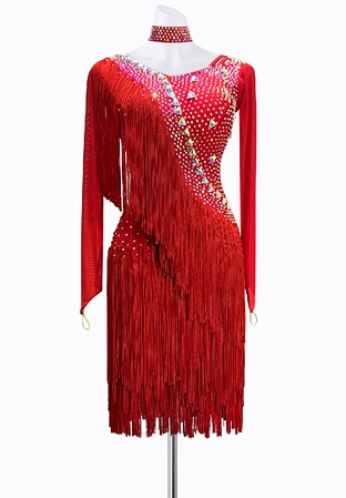 Blazing Fringe Latin Dress JT-L2081
