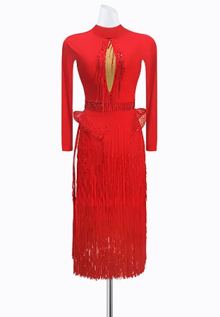 Blazing Peplum Latin Dress AM-L3701
