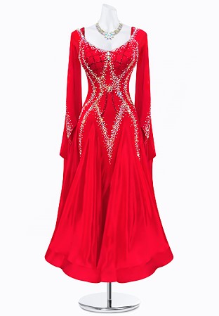 Blazing Pleats Ballroom Gown AM-B3404