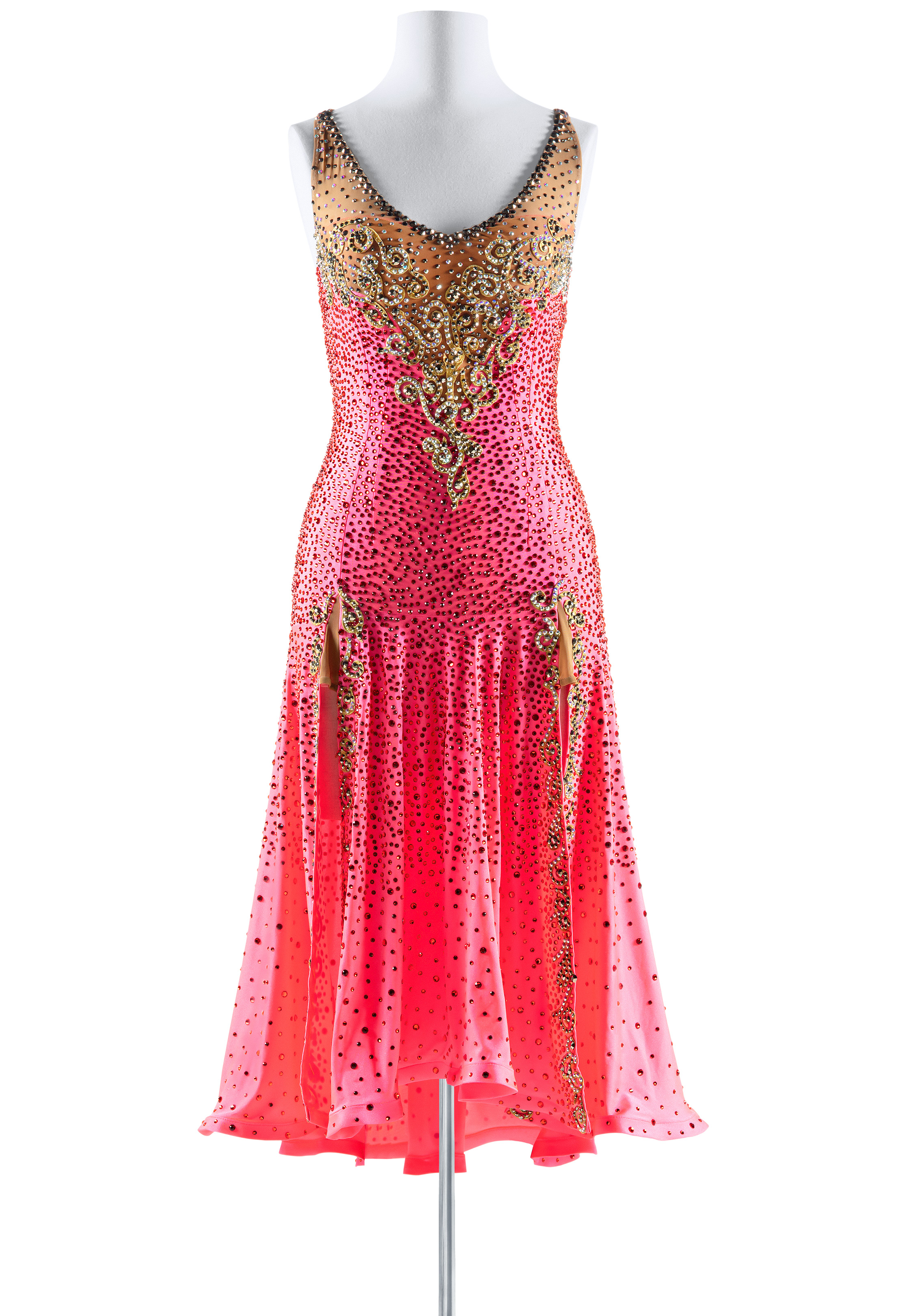 Blushing Mermaid Full Stoned Long Latin Dress VN-L5321