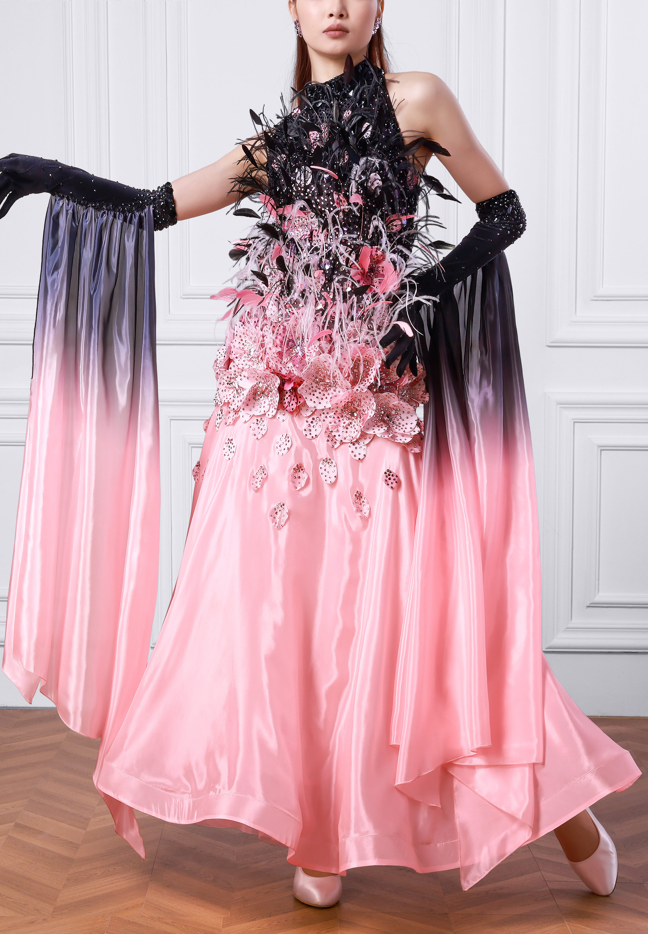 Blushing Snow Ballroom Gown TID-BM1470