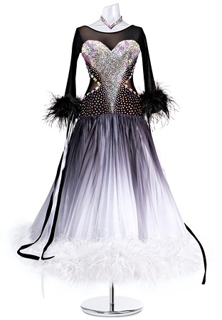 Brilliant Fading Pleated Ballroom Dress MQ-B152