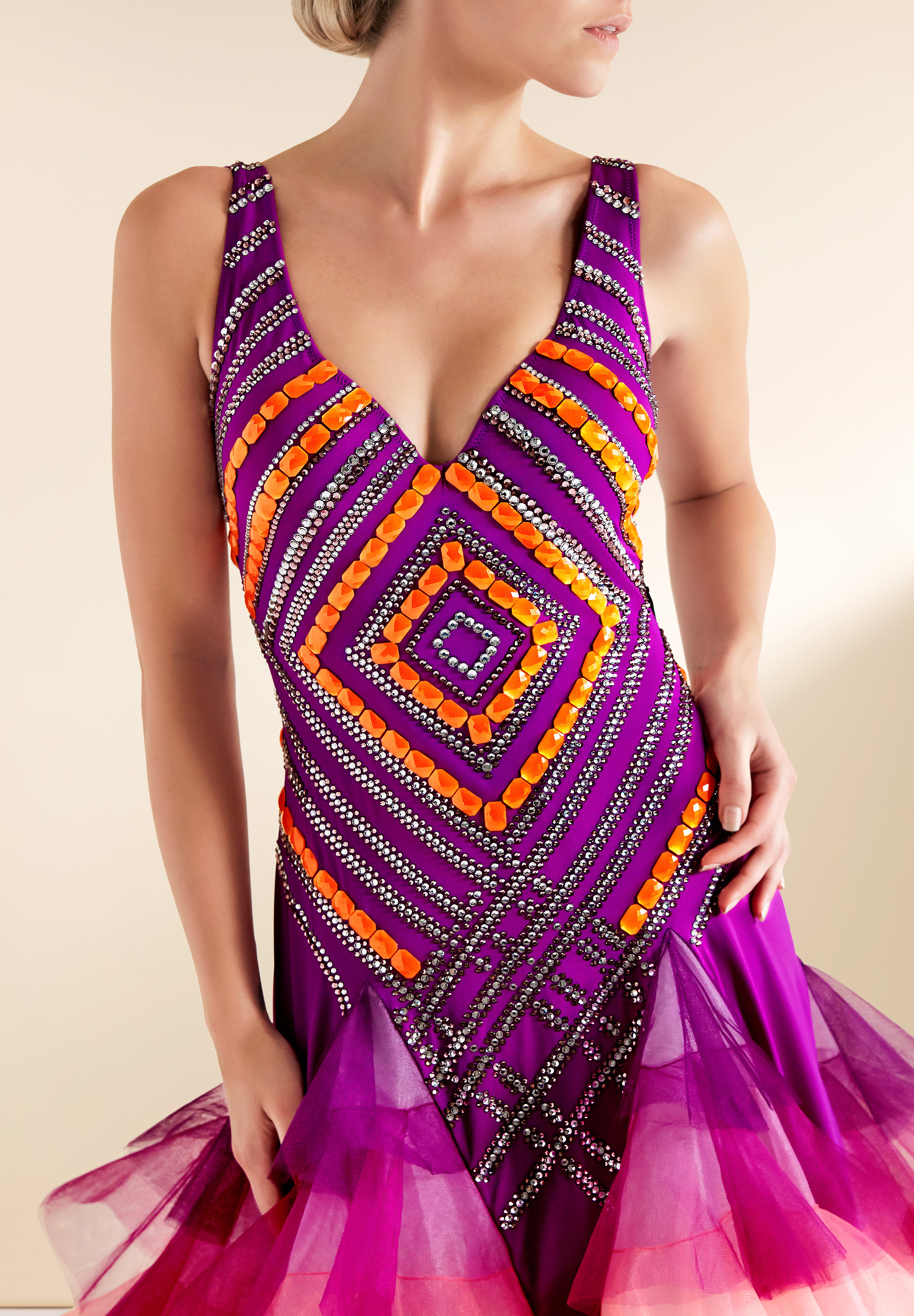 Candy Girl Ruffle Ballroom Dress BBP014 International Ballroom