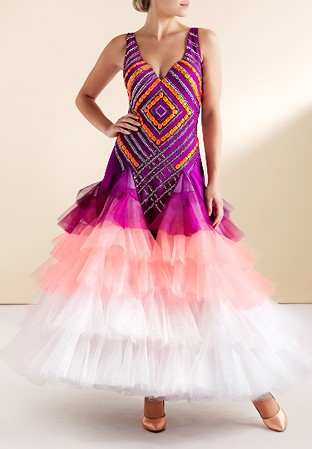 Candy Girl Ruffle Ballroom Dress BBP-014