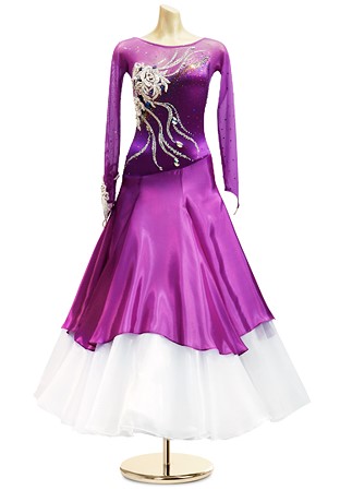 Captivating Two Tone Ballroom Stage Gown PCWB18005
