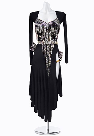 Cascade Crystal Latin Dress AML3337