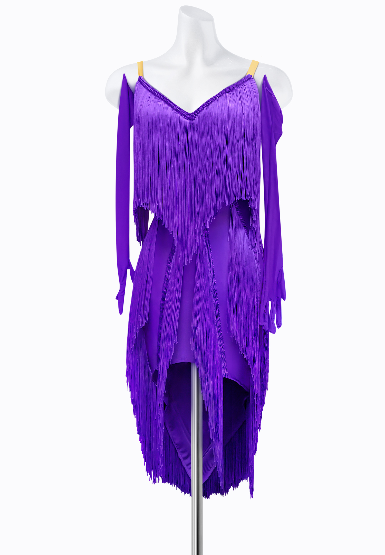 Cascade Fringe Latin Dress AM-L3341