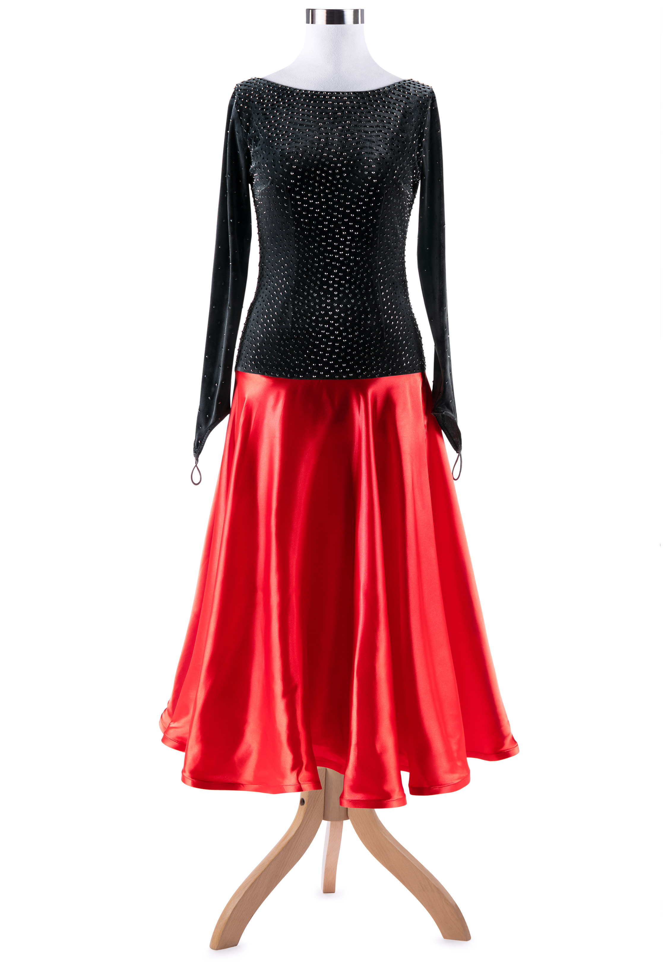 Classic Studded Contrast Social Gown VN-A5389