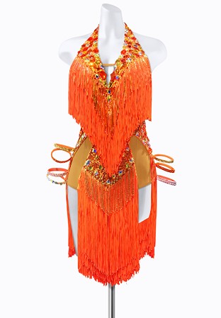 Clementine Fringe Latin Dress AML3618