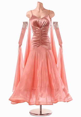 Coral Sunset Ballroom Gown TID-BM1258