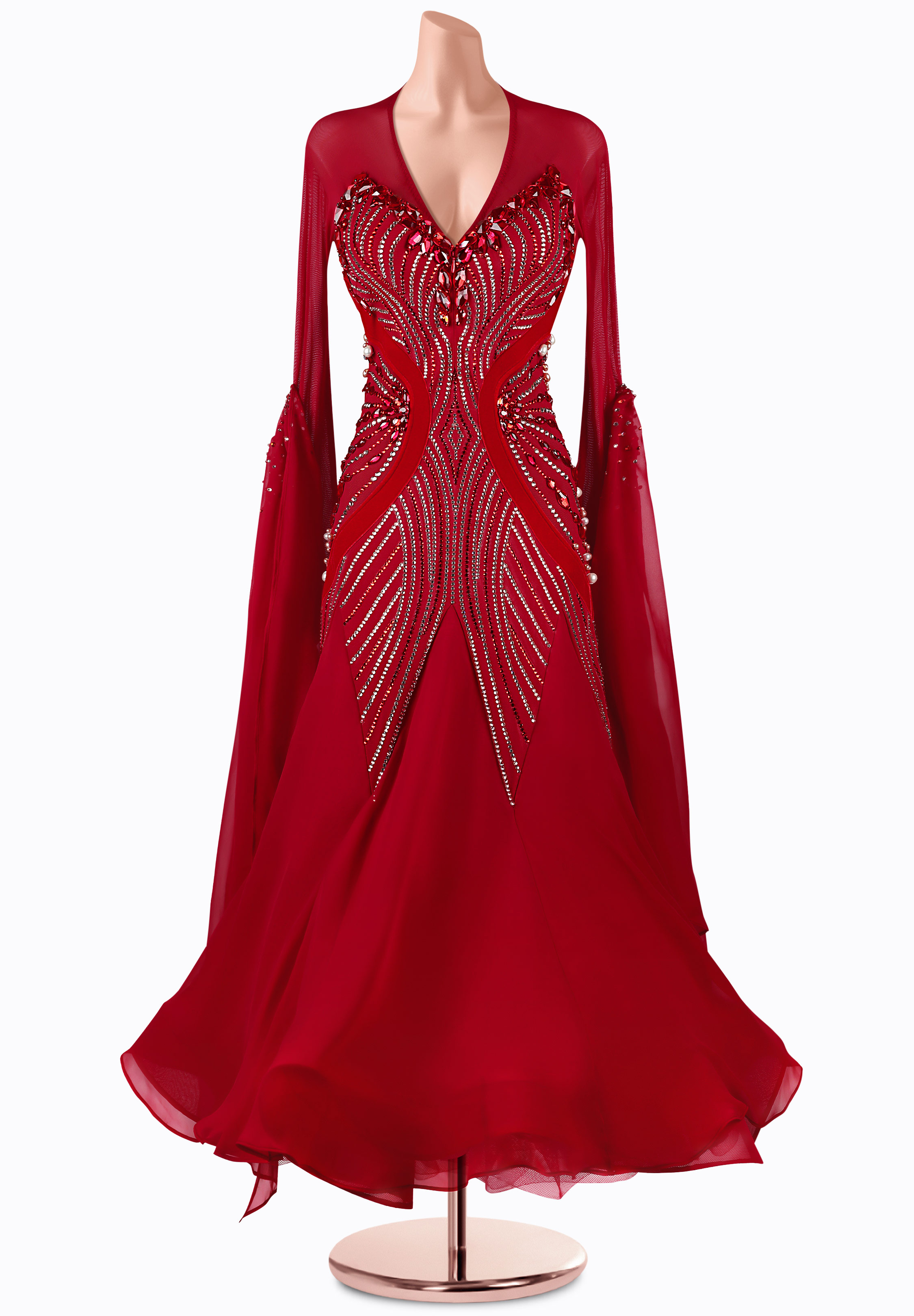 Crimson Shine Ballroom Gown TD-CM015