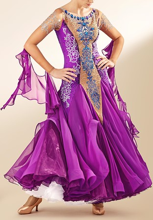 Crystal Aura Ballroom Dance Gown PCWB19093