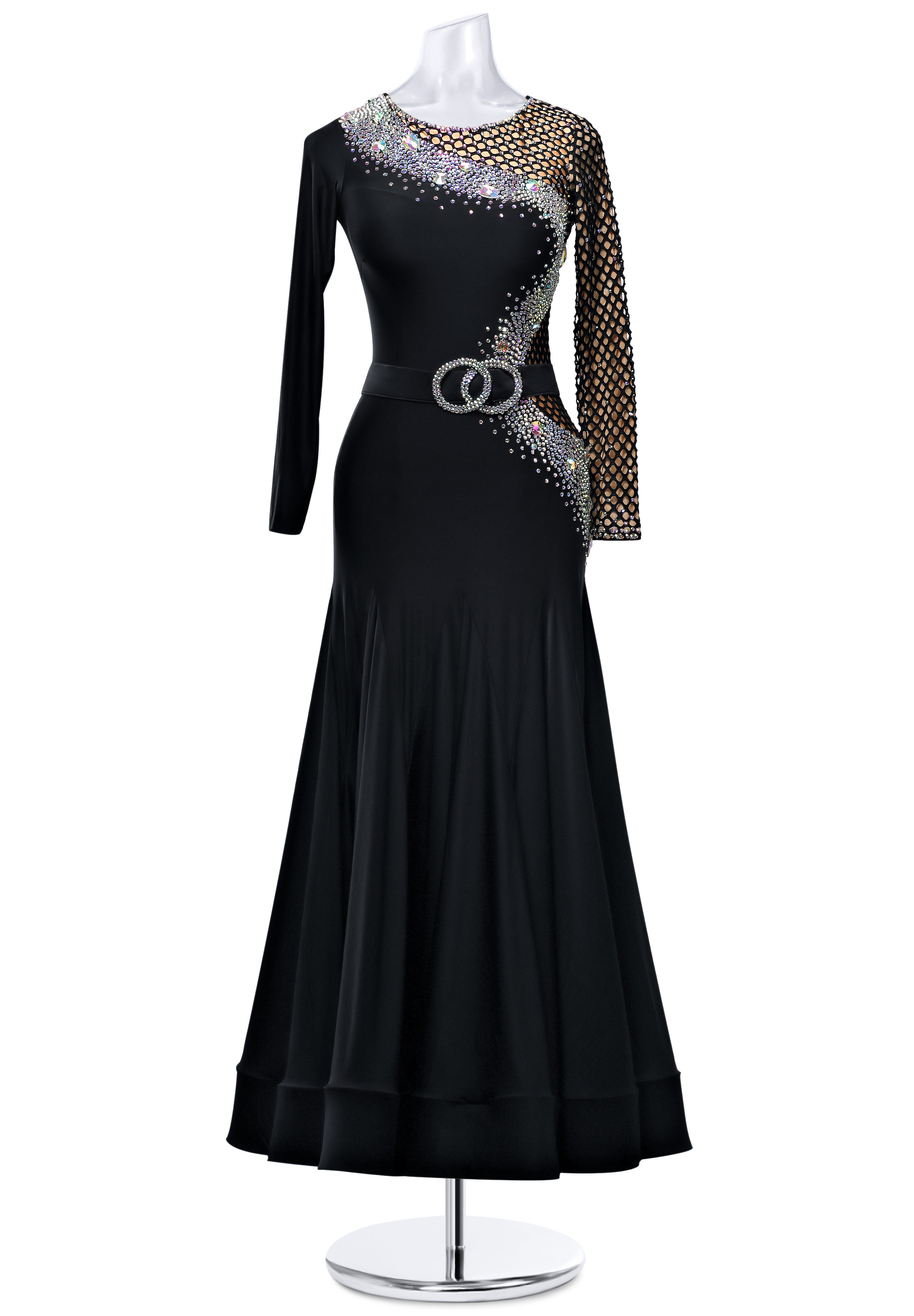 Crystal Belt Slim Evening Dress MQ-B252