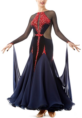 Crystal Bouquet Ballroom Competition Dress PCWB18031