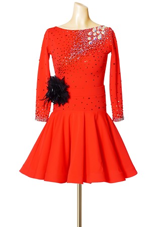 Crystal Cascade Latin Dance Dress PCWL190381