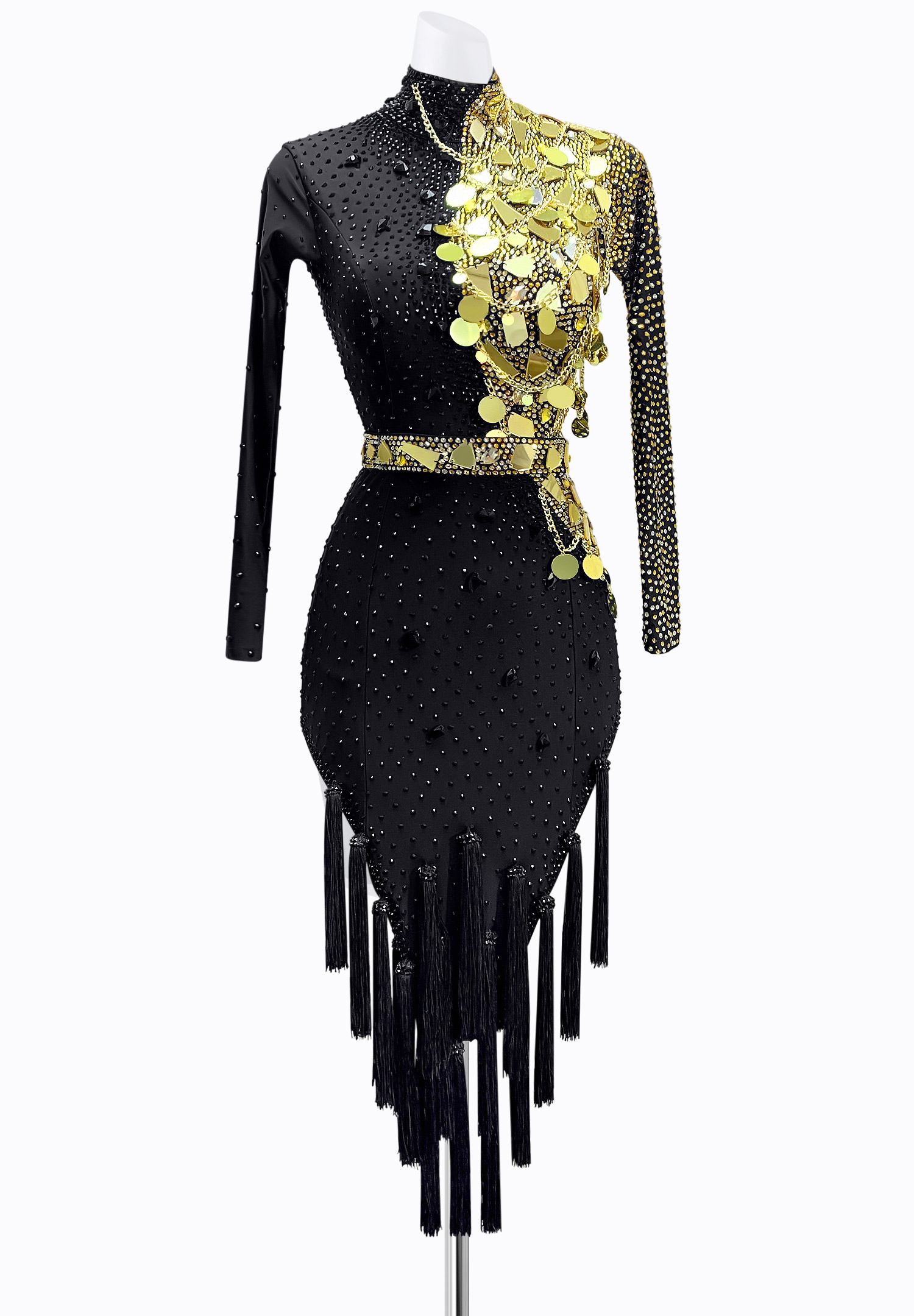 Crystal Chain Latin Dress JT-L2181